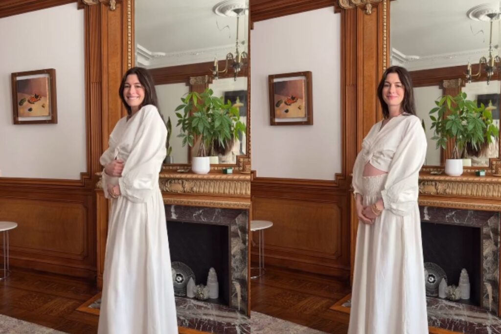 anne-hathaway-anuncia-gravidez-e-mostra-barrigao.-veja-video