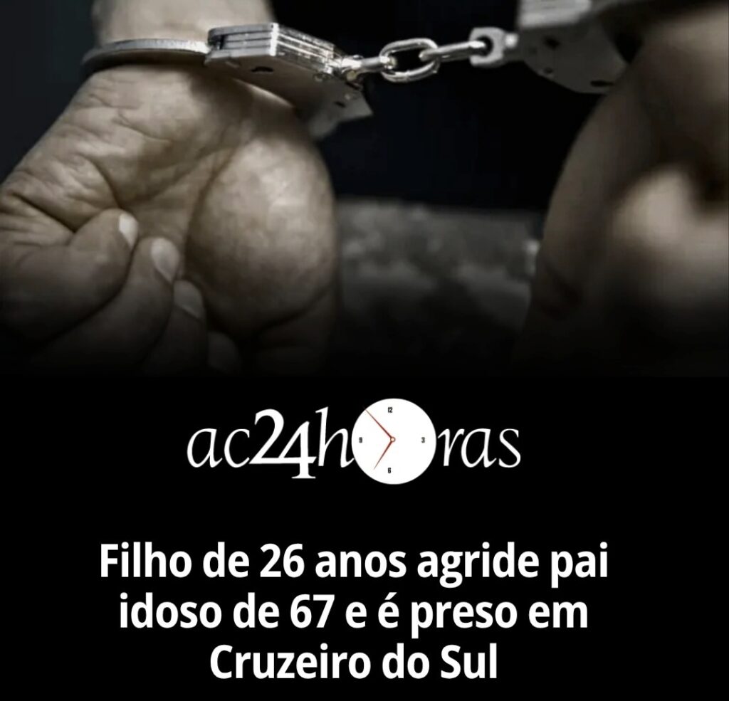 Filho de 26 anos agride pai idoso de 67 e é preso em Cruzeiro do Sul