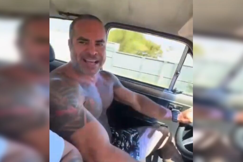 assista-ao-momento-em-que-fred-linhares-dirige-sem-cinto-no-df