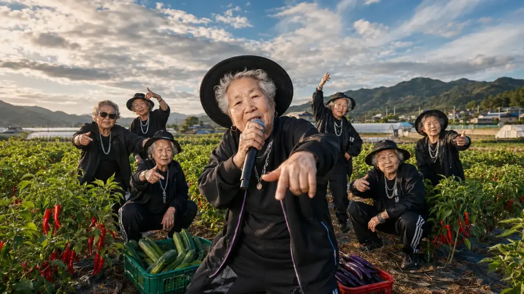 Impedidas de estudar durante a juventude, agricultoras da Coreia do Sul aprenderam a ler na velhice, escreveram versos sobre pimentas, pepinos e berinjelas e viraram um grupo de rap conhecido em todo o país depois dos 80 anos
