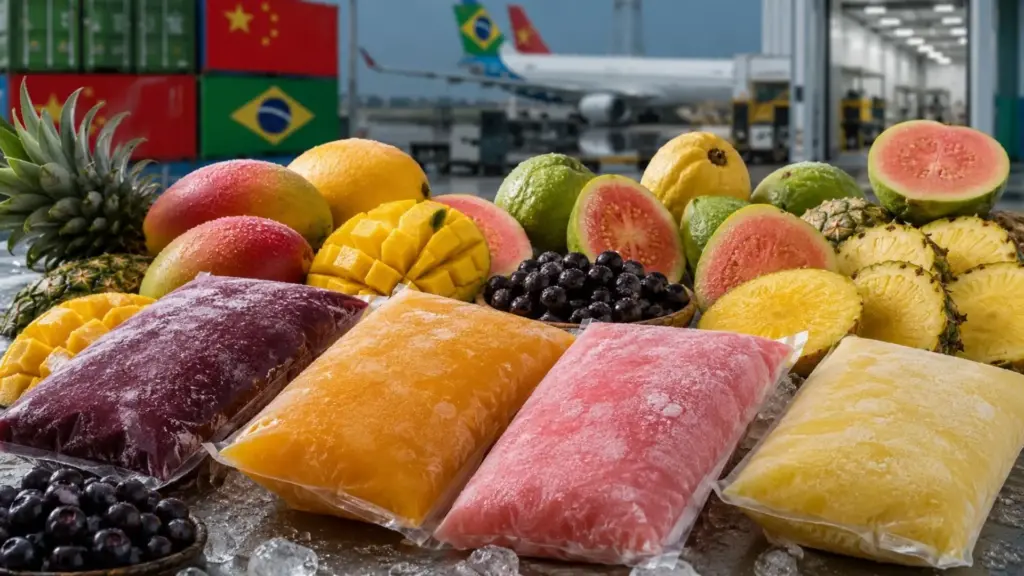Açaí, manga, goiaba e abacaxi congelados do Brasil acabam de ganhar o sinal verde para entrar no maior mercado consumidor do mundo, depois que a China liberou o certificado sanitário que faltava para as exportações de polpas e frutas brasileiras