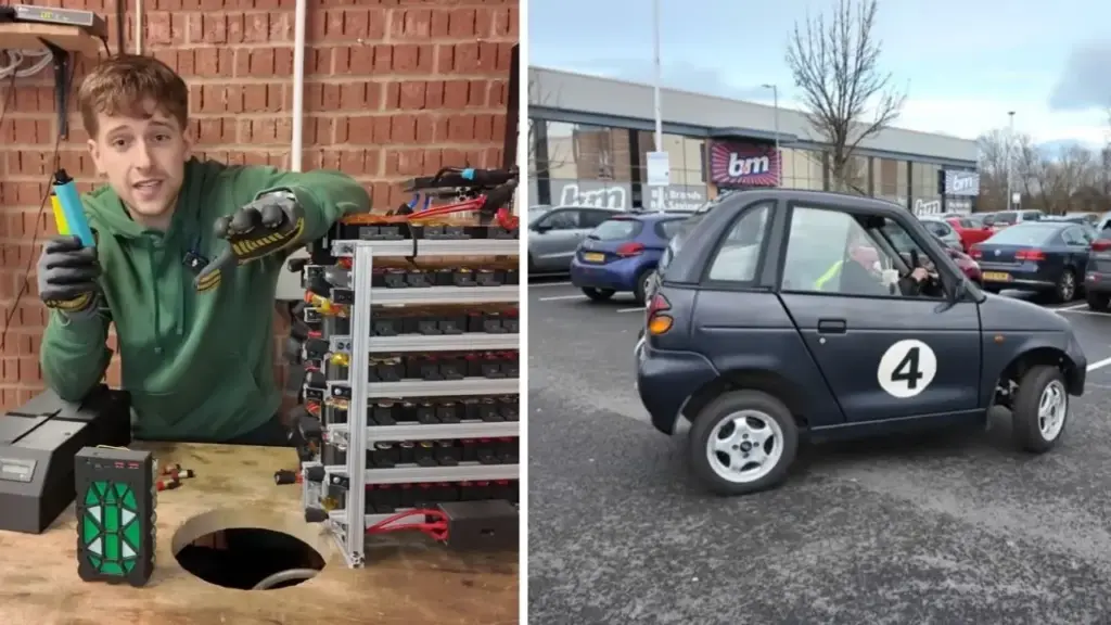 Baterias de vapes descartados movem carro elétrico por 29 quilômetros após britânico reunir mais de 500 células, montar pacote de 50 volts impresso em 3D e recarregá-lo por USB-C, experimento que atingiu cerca de 56 km/h e expôs quanta energia ainda vai para o lixo eletrônico