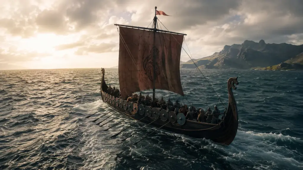 Navio viking usado em “A Odisseia” volta danificado após seis meses de filmagens, e donos cobram US$ 6 mil da Universal Navio viking usado em “A Odisseia” volta danificado após seis meses de filmagens, e donos cobram US$ 6 mil da Universal
