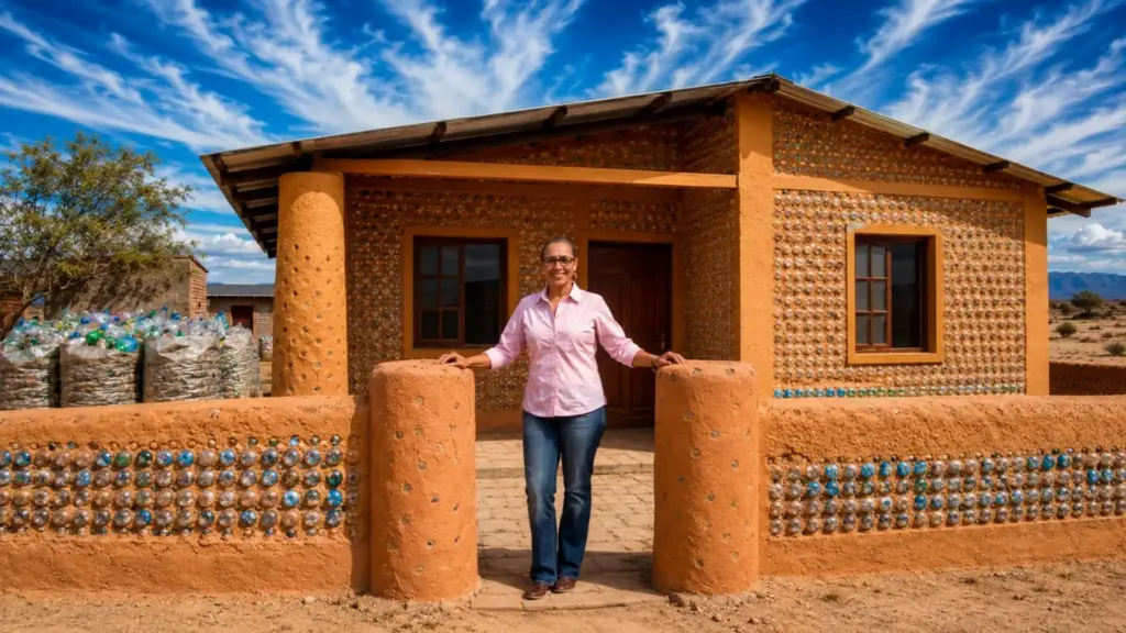 Depois de o marido brincar que ela conseguiria construir uma casa com tanta tralha guardada, uma advogada boliviana encheu 36 mil garrafas PET de resíduo, ergueu com elas um imóvel de 170 metros quadrados e já levantou 300 moradias em cinco países