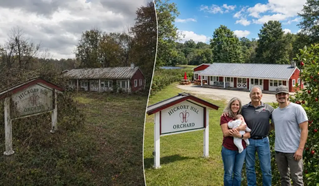 Sem experiência no campo, cirurgião vascular, esposa e filho ex-paramédico assumiram um pomar histórico de 33 acres fechado havia quase dois anos, enfrentaram árvores tomadas por pragas, salvaram parte das macieiras e reabriram a loja rural para impedir que a fazenda desaparecesse