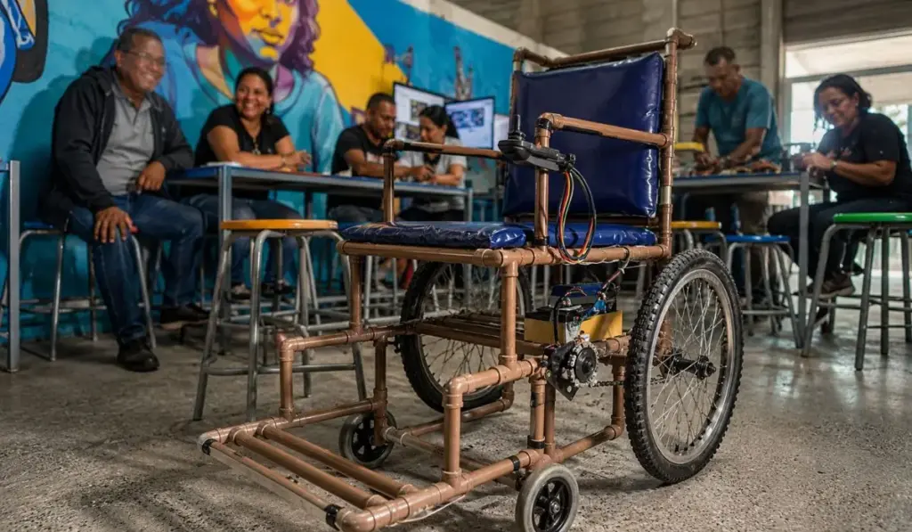 Na periferia de São Paulo, alunos da EJA juntaram tubos de PVC, rodas de bicicleta, motor, bateria e Arduino, construíram do zero uma cadeira de rodas inteligente e transformaram a sala de aula em esperança de autonomia e dignidade a quem enfrenta limitações físicas Na periferia de São Paulo, alunos da EJA juntaram tubos de PVC, rodas de bicicleta, motor, bateria e Arduino, construíram do zero uma cadeira de rodas inteligente e transformaram a sala de aula em esperança de autonomia e dignidade a quem enfrenta limitações físicas