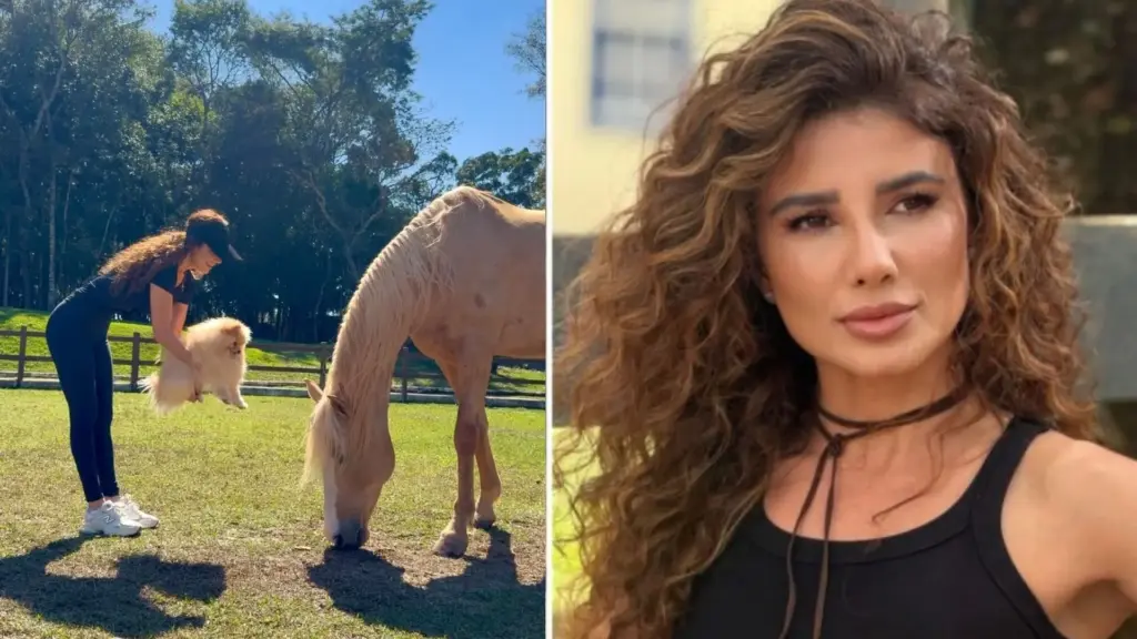 Ela trocou a cidade pelo cerrado mineiro e vive desde 2018 numa fazenda avaliada em mais de R$ 8 milhões, aos 41 anos Paula Fernandes cuida de horta, cavalos, galinhas e patos e diz que volta ‘energizada’ às próprias origens no interior de Minas Ela trocou a cidade pelo cerrado mineiro e vive desde 2018 numa fazenda avaliada em mais de R$ 8 milhões, aos 41 anos Paula Fernandes cuida de horta, cavalos, galinhas e patos e diz que volta ‘energizada’ às próprias origens no interior de Minas