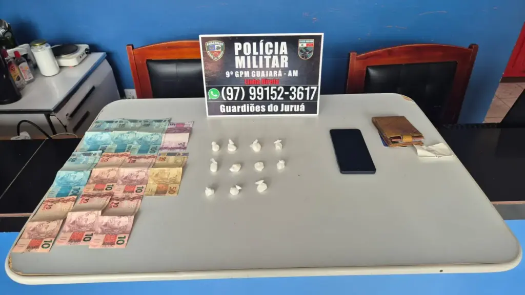Policiais do 9° GPM prendem homem que transportava cocaína de Cruzeiro do Sul para Guajará durante barreira policial