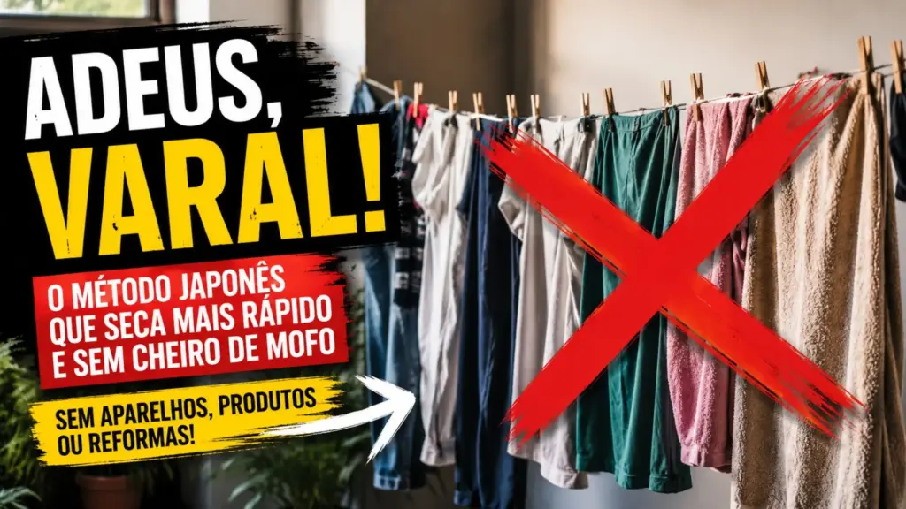 Adeus, varal: técnica japonesa para secar roupas em ambientes fechados de forma melhor e mais rápida aposta em um método simples que pode transformar a secagem sem aparelhos, produtos ou reformas. Adeus, varal: técnica japonesa para secar roupas em ambientes fechados de forma melhor e mais rápida aposta em um método simples que pode transformar a secagem sem aparelhos, produtos ou reformas.