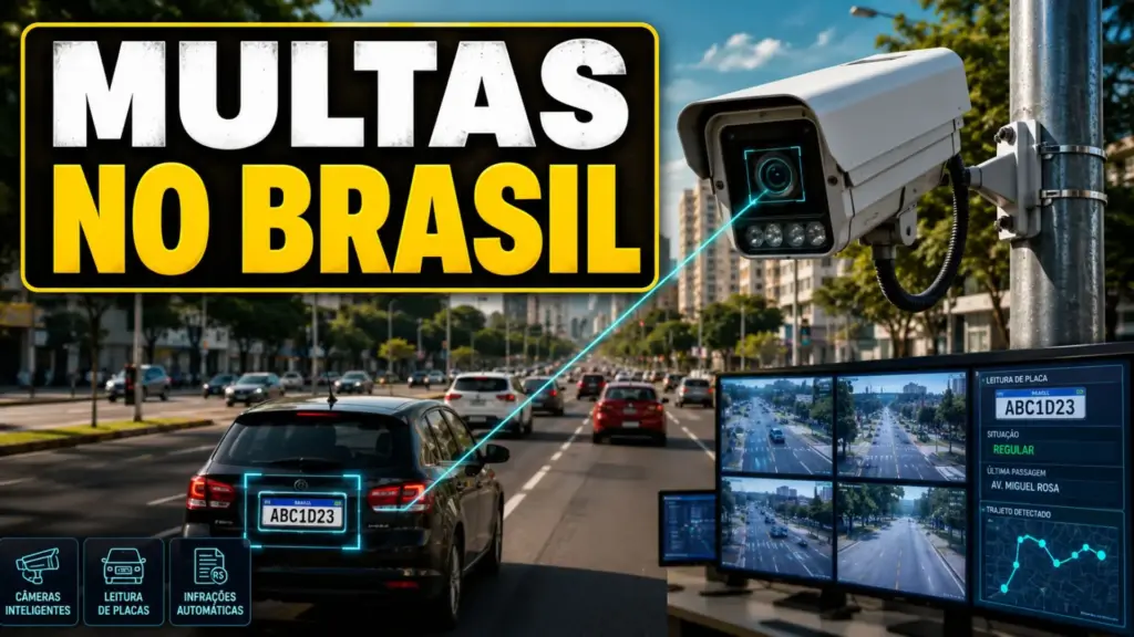 Novas câmeras inteligentes começam a identificar placas e infrações em tempo real, acompanham trajetos de veículos e já transformam a fiscalização no Brasil