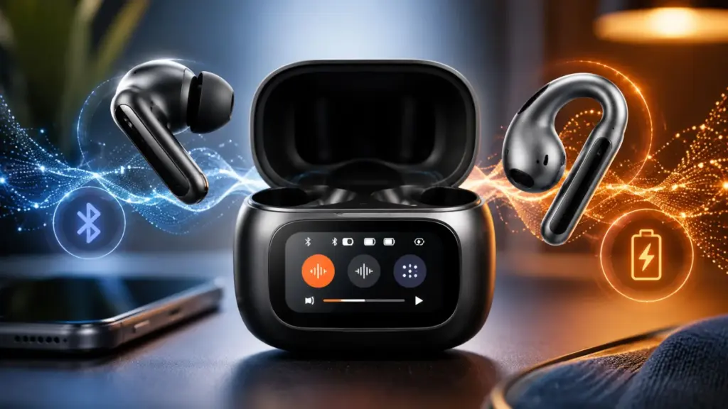 JBL surge no Brasil com fones de até 50 horas de bateria, Bluetooth 6.0, estojo inteligente com tela sensível ao toque, seis microfones com IA e cancelamento de ruído adaptativo por R$ 999 JBL surge no Brasil com fones de até 50 horas de bateria, Bluetooth 6.0, estojo inteligente com tela sensível ao toque, seis microfones com IA e cancelamento de ruído adaptativo por R$ 999
