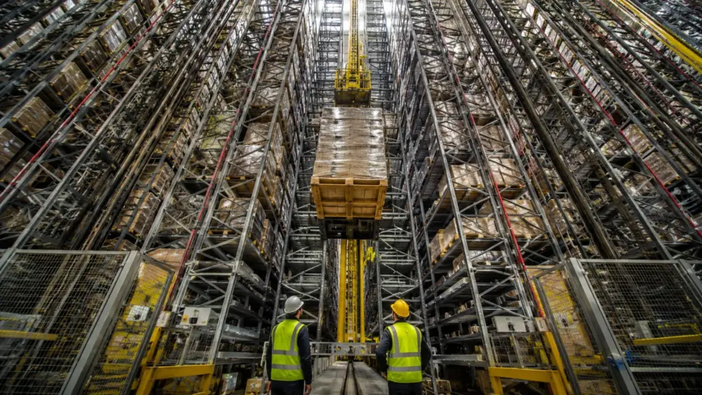 Com 43 metros de altura e uma estrutura de armazenagem que sustenta o próprio galpão, gigante de bebidas recebe em MG um armazém autoportante colossal de 15 níveis, com 28 mil posições para paletes de até 1,5 tonelada e 6 transelevadores Com 43 metros de altura e uma estrutura de armazenagem que sustenta o próprio galpão, gigante de bebidas recebe em MG um armazém autoportante colossal de 15 níveis, com 28 mil posições para paletes de até 1,5 tonelada e 6 transelevadores