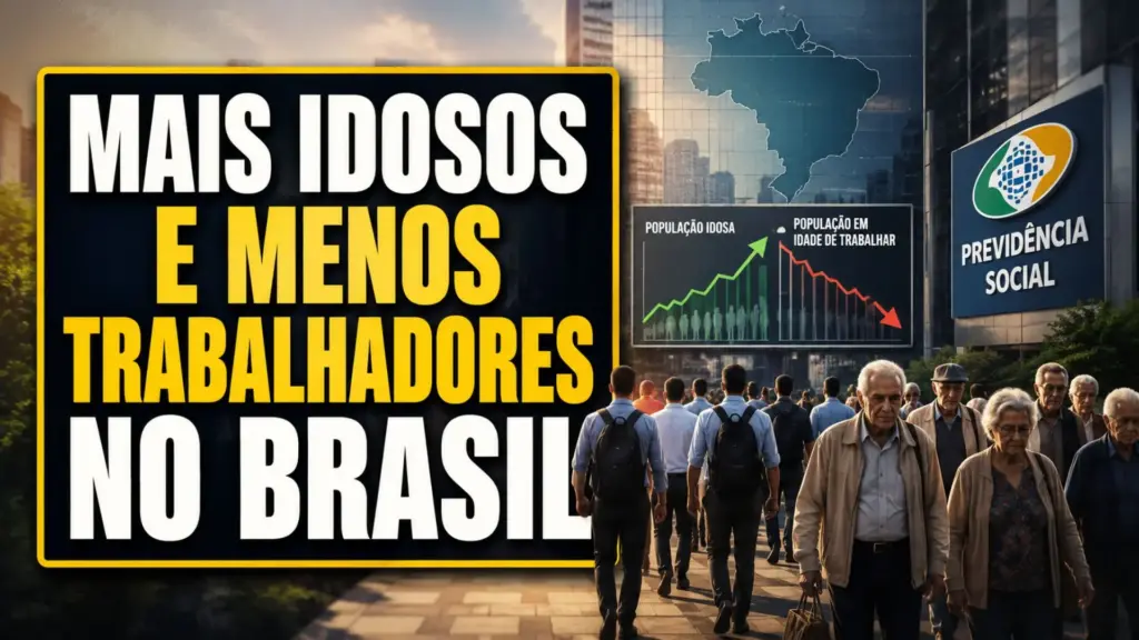 Brasil entra na fase em que há menos pessoas querendo trabalhar e mais idosos, e um dado pouco comentado sobre produtividade e Previdência revela por que os próximos anos podem transformar a economia do país