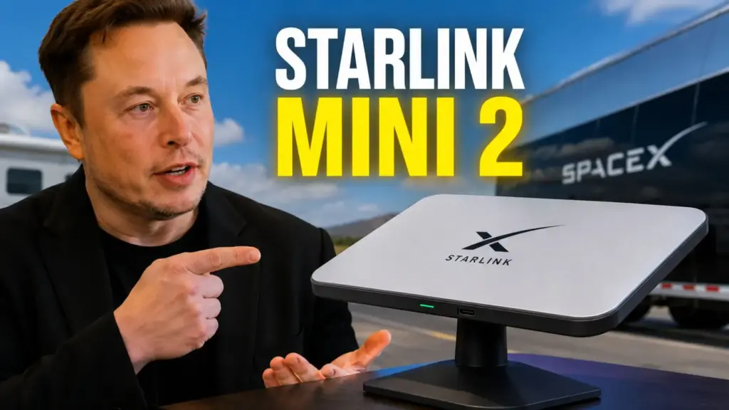 Internet de Elon Musk prepara nova Starlink Mini 2 com bateria integrada, GPS, recarga USB-C de 11 a 24 V e uma alteração escondida nos bastidores que pode mudar a experiência dos usuários. Internet de Elon Musk prepara nova Starlink Mini 2 com bateria integrada, GPS, recarga USB-C de 11 a 24 V e uma alteração escondida nos bastidores que pode mudar a experiência dos usuários.