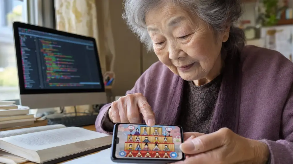 Depois dos 80 anos, japonesa aprende programação com livros, enfrenta dificuldades com o inglês e cria jogo para iPhone que troca movimentos rápidos por toques simples e ultrapassa 80 mil downloads