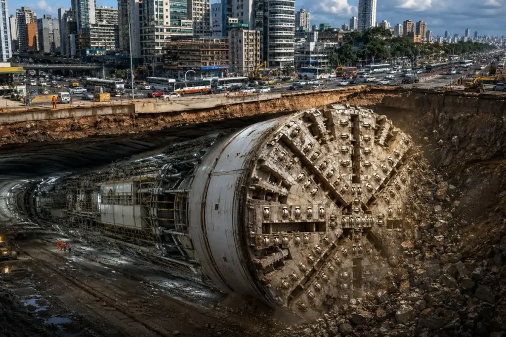 Para furar o subsolo lotado da zona leste de São Paulo sem parar a cidade em cima, engenheiros vão pôr para girar a maior tuneladora já usada no Brasil, uma broca de 11,67 metros e 2.600 toneladas que escava até 15 metros por dia