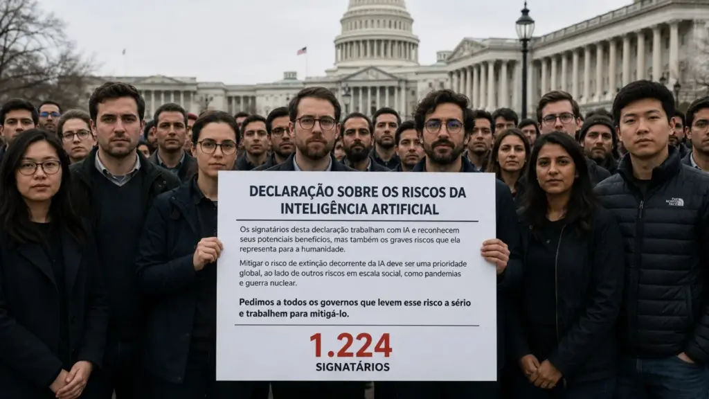 Quem constrói a inteligência artificial acaba de pedir socorro ao governo dos EUA, 1.224 funcionários das maiores empresas do setor assinaram documento admitindo risco de perder o controle da própria criação Quem constrói a inteligência artificial acaba de pedir socorro ao governo dos EUA, 1.224 funcionários das maiores empresas do setor assinaram documento admitindo risco de perder o controle da própria criação