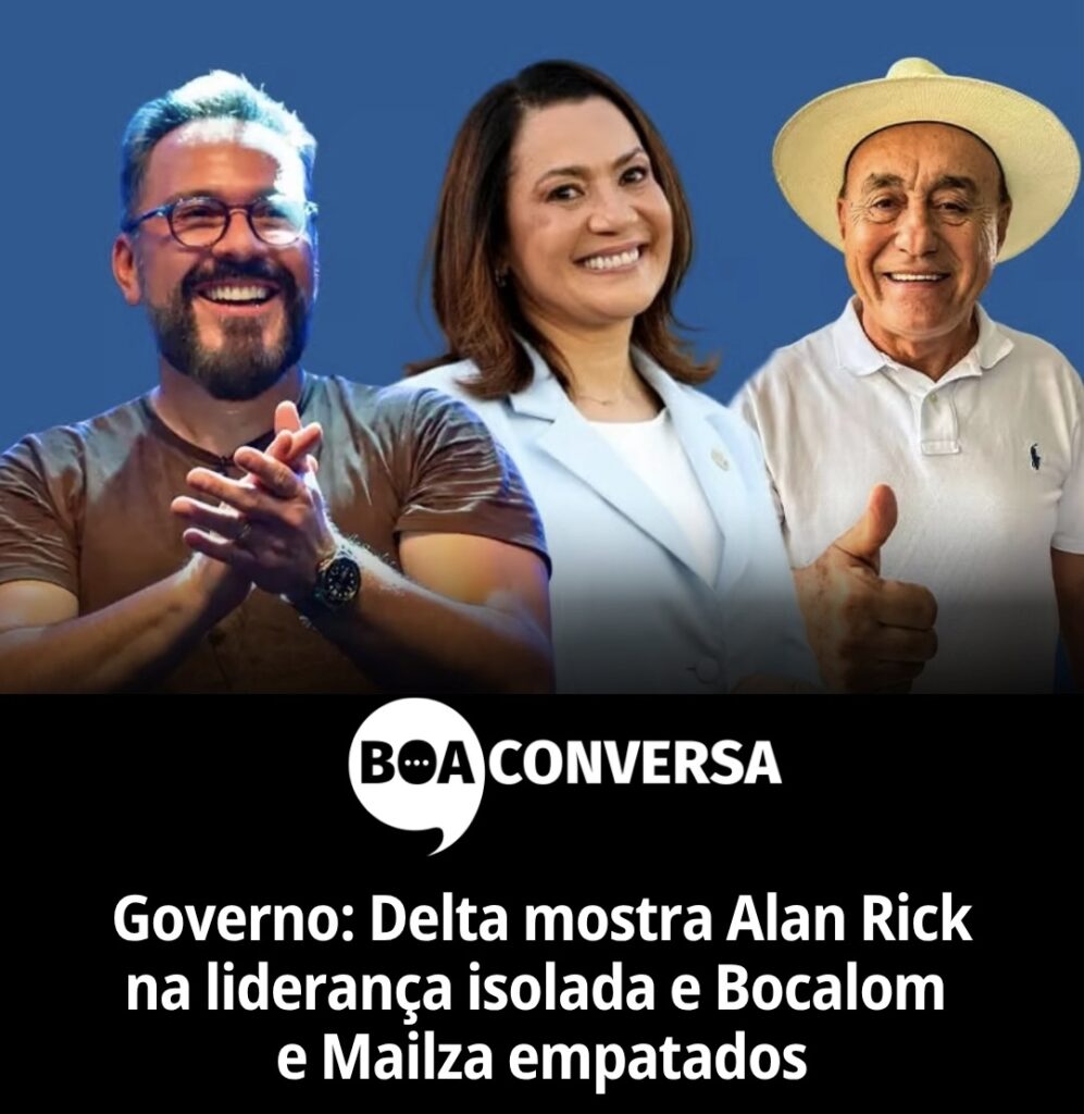Governo: Delta mostra Alan Rick na liderança isolada e Bocalom e Mailza empatados