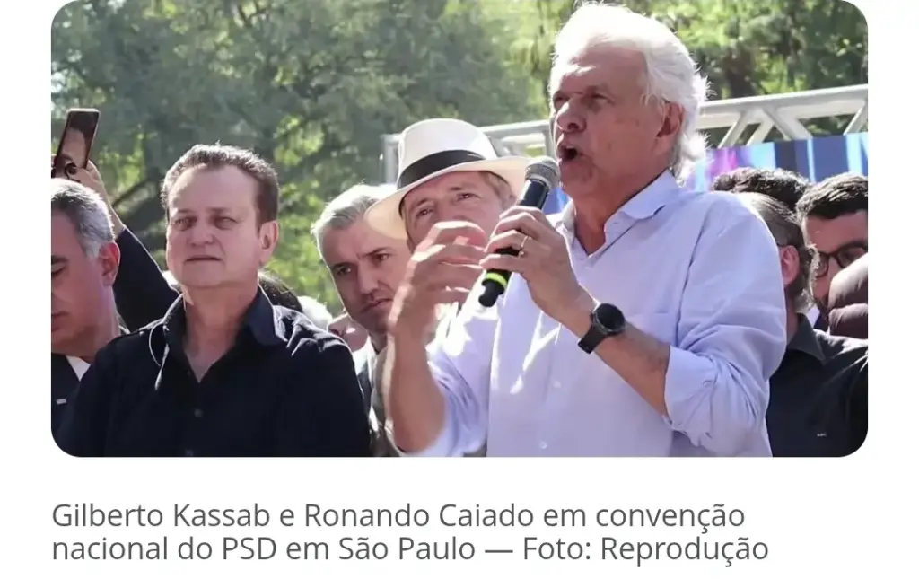 PSD lança candidatura de Ronaldo Caiado à Presidência da República