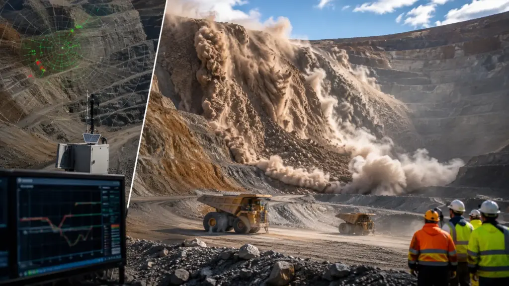 Parede de uma das maiores minas de cobre dos Estados Unidos começa a ceder, sensores dão o alerta e trabalhadores escapam antes de avalanche colossal