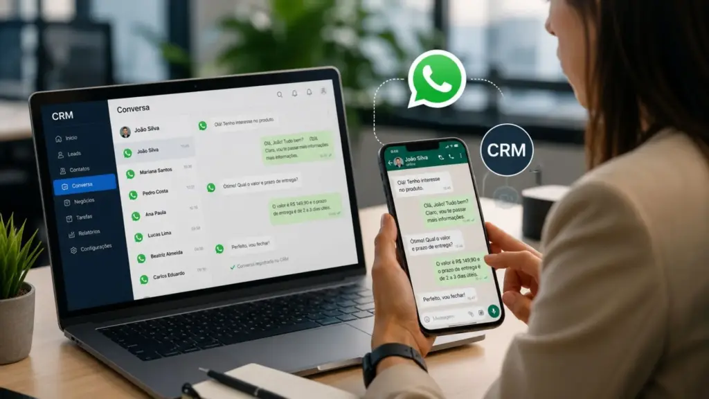 WhatsApp como canal de vendas: como registrar as conversas no CRM sem mudar a rotina do time WhatsApp como canal de vendas: como registrar as conversas no CRM sem mudar a rotina do time
