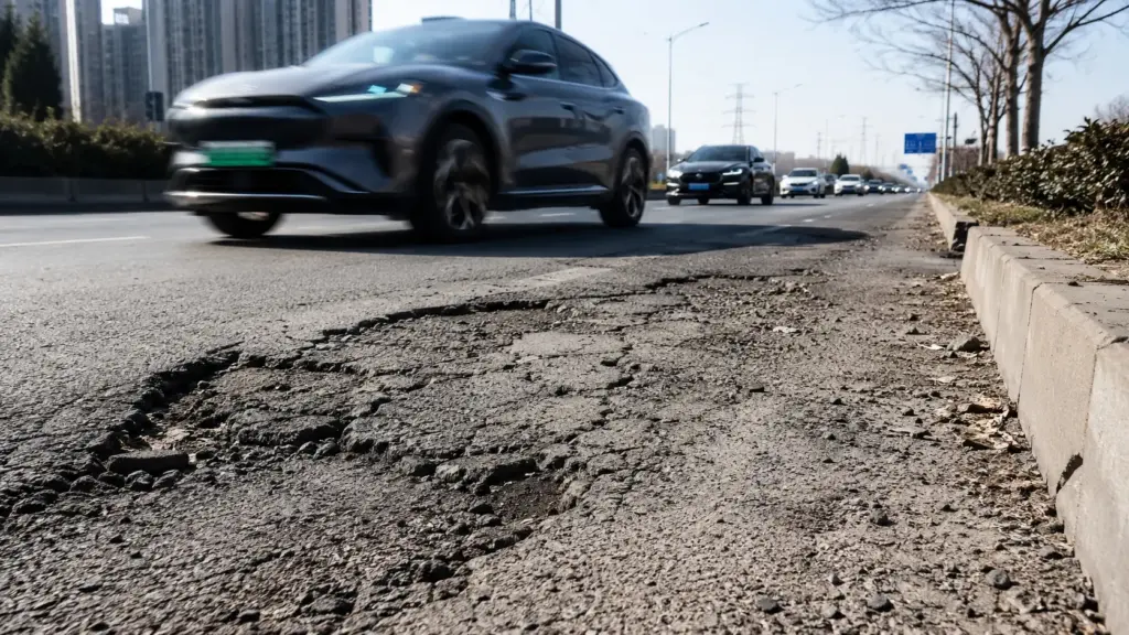 China enfrenta grandes problemas no asfalto com carros elétricos de até três toneladas, queda na arrecadação e 40% das estradas precisando de reparos China enfrenta grandes problemas no asfalto com carros elétricos de até três toneladas, queda na arrecadação e 40% das estradas precisando de reparos