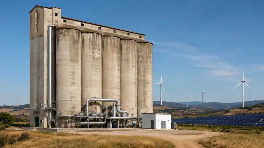 Centenas de silos abandonados podem virar baterias gigantes: Espanha e Portugal estudam armazenar energia renovável usando areia, pedras e calor Centenas de silos abandonados podem virar baterias gigantes: Espanha e Portugal estudam armazenar energia renovável usando areia, pedras e calor