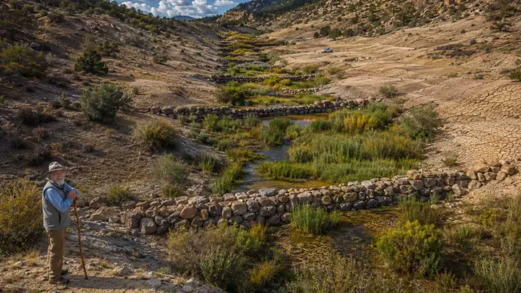 Engenheiros disseram que as pilhas de pedra eram pequenas demais para resolver, mas um ex-guarda florestal de 90 anos e seus voluntários empilharam quase 900 estruturas à mão em sete bacias do Colorado e fizeram a vegetação úmida crescer 40% em plena seca histórica, segundo estudo da Universidade Estadual do Colorado Engenheiros disseram que as pilhas de pedra eram pequenas demais para resolver, mas um ex-guarda florestal de 90 anos e seus voluntários empilharam quase 900 estruturas à mão em sete bacias do Colorado e fizeram a vegetação úmida crescer 40% em plena seca histórica, segundo estudo da Universidade Estadual do Colorado