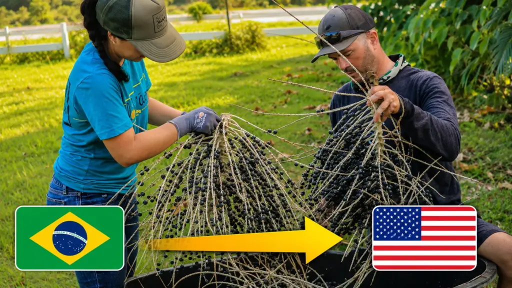 Casal de agricultores no Havaí decidiu cultivar açaí nos Estados Unidos, plantou as primeiras sementes em 2008, enfrentou oito anos de espera até a colheita e desenvolveu um processo artesanal para transformar a fruta amazônica em bowls vendidos dentro da própria fazenda Casal de agricultores no Havaí decidiu cultivar açaí nos Estados Unidos, plantou as primeiras sementes em 2008, enfrentou oito anos de espera até a colheita e desenvolveu um processo artesanal para transformar a fruta amazônica em bowls vendidos dentro da própria fazenda