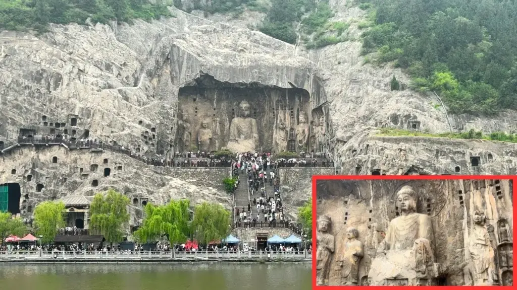 China perfura penhascos de calcário por mais de 1 quilômetro, abre 2.345 cavernas e nichos nas margens do rio Yi e transforma Longmen em um corredor colossal com quase 110 mil estátuas budistas esculpidas na rocha