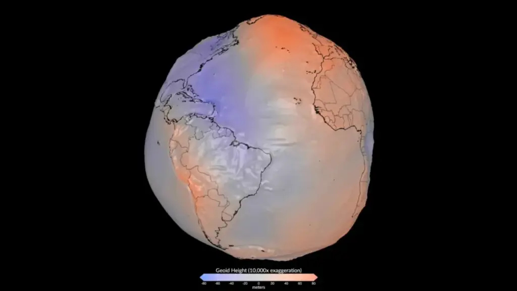 NASA revela a ‘verdadeira’ forma da Terra: modelo interativo mostra como a gravidade muda o nível do mar e redefine as altitudes do planeta