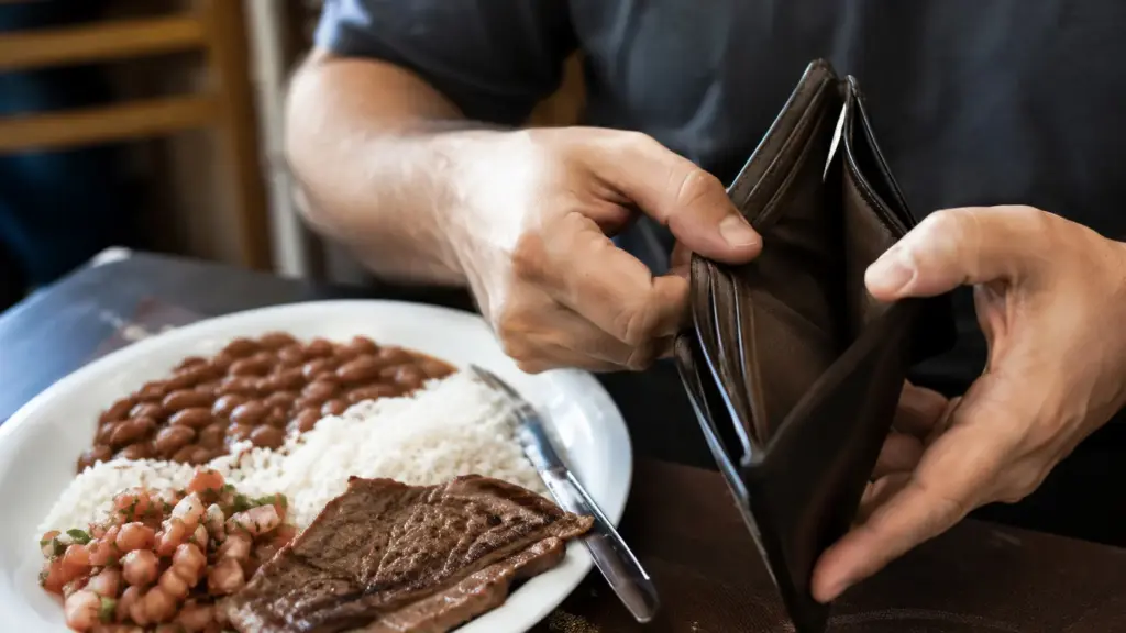Vale-refeição cobre apenas 9 dias úteis em 2026, trabalhador já precisa gastar mais do que recebe para comer, refeição sobe 4,3%, benefício aumenta só 1,5% e pesquisa da Pluxee revela a maior perda de poder de compra dos últimos anos