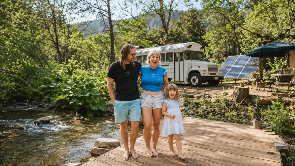 Casal vendeu casa, foram morar em uma barraca no meio de 16 hectares de floresta isolada cheia de ursos, vegetação fechada e anos de trabalho para construir uma vida autossuficiente na Califórnia Casal vendeu casa, foram morar em uma barraca no meio de 16 hectares de floresta isolada cheia de ursos, vegetação fechada e anos de trabalho para construir uma vida autossuficiente na Califórnia