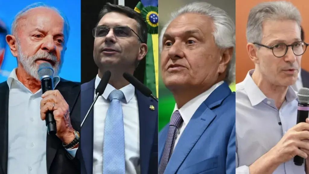 Lula empata com Flávio, Caiado e Zema no 2º turno, aponta pesquisa PoderData/AYA