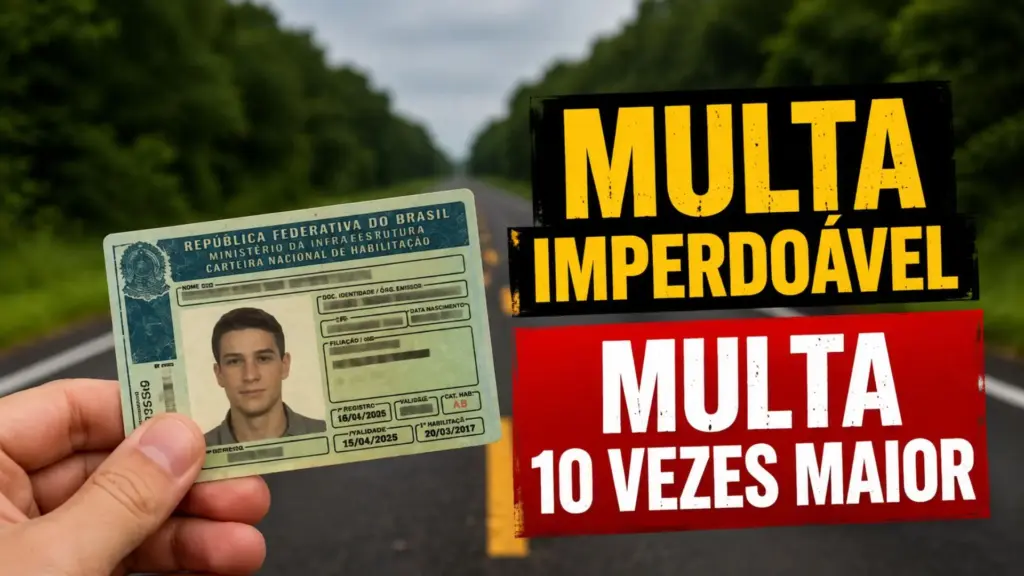 Nova lei de trânsito com multa imperdoável 10 vezes maior tem suspensão de até 2 anos para esses motoristas e ainda chance de cassação da CNH