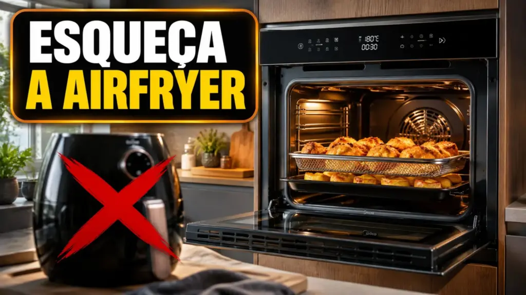 Airfryer com os dias contados: Midea lança forno de embutir com tecnologia Air Fryer embutida, 80 litros, mais de 7 funções e até 13 receitas pré-programadas