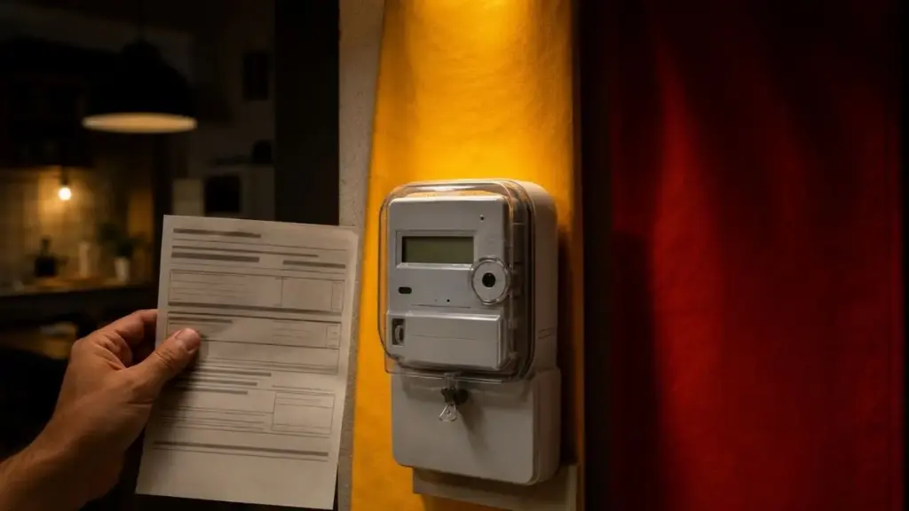A Aneel confirmou a bandeira amarela na conta de luz de agosto pelo quarto mês seguido, mantendo a cobrança extra de R$ 1,885 a cada 100 quilowatts-hora, e o próximo degrau da escala custa mais que o dobro disso