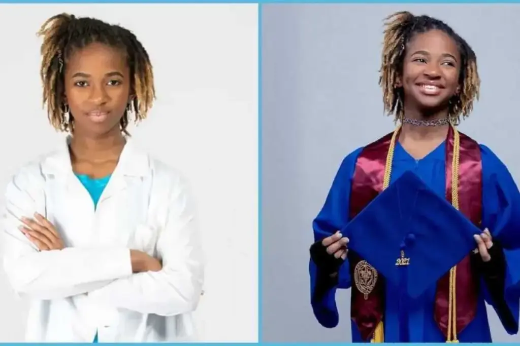 Aos 13 anos e um ano depois de terminar o ensino médio, jovem superdotada é aceita na faculdade de Medicina do Alabama, vira a estudante negra mais jovem da história a conquistar a vaga e ainda cursa duas graduações ao mesmo tempo Aos 13 anos e um ano depois de terminar o ensino médio, jovem superdotada é aceita na faculdade de Medicina do Alabama, vira a estudante negra mais jovem da história a conquistar a vaga e ainda cursa duas graduações ao mesmo tempo
