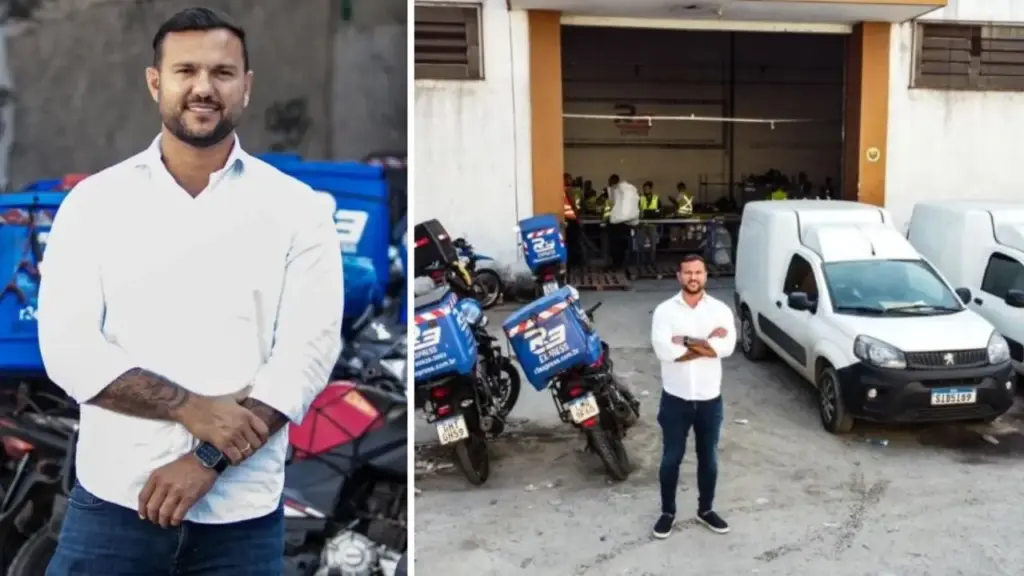 Aos 14 anos, adolescente deixa os estudos para entregar jornal de bicicleta na madrugada da Rocinha, junta dinheiro para comprar uma moto, entra de vez no ramo das entregas e cria empresa de logística que chega a 500 mil entregas por mês e integra negócios com faturamento anual de R$ 100 milhões Aos 14 anos, adolescente deixa os estudos para entregar jornal de bicicleta na madrugada da Rocinha, junta dinheiro para comprar uma moto, entra de vez no ramo das entregas e cria empresa de logística que chega a 500 mil entregas por mês e integra negócios com faturamento anual de R$ 100 milhões