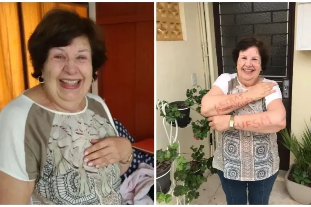 Aos 72 anos e aposentada, Edicleia Zanini voltou à escola, concluiu o ensino médio pela EJA aos 66 e, seis anos depois, conquistou o segundo lugar em Letras na UFSM 