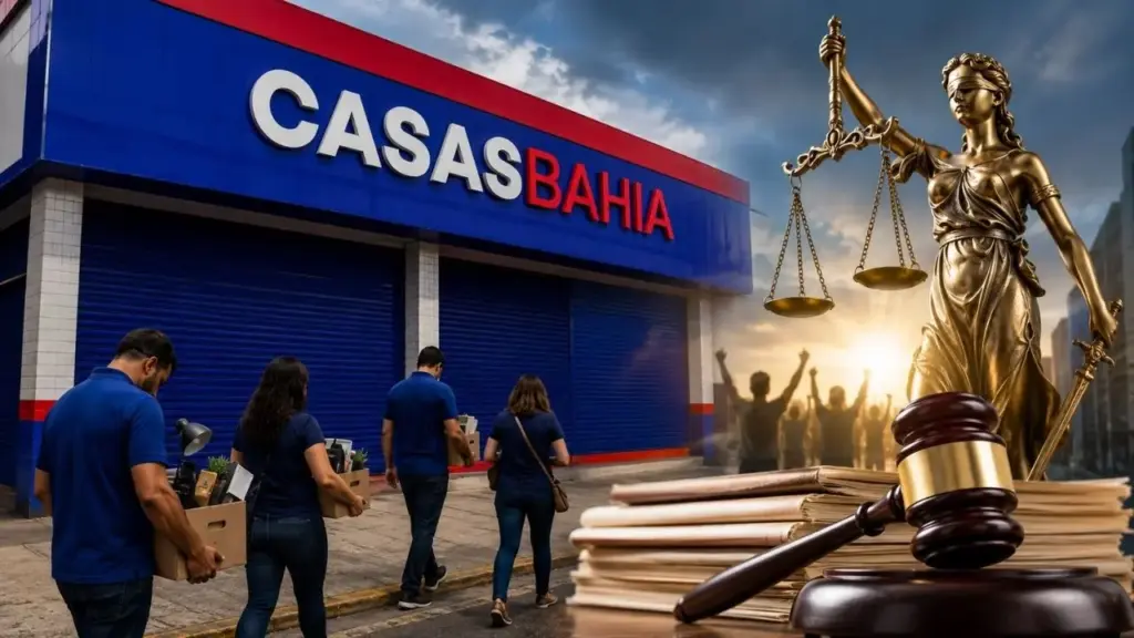 Após fechar 298 lojas e demitir cerca de 1,9 mil funcionários, Casas Bahia tem cortes suspensos pela Justiça, recebe ordem para restabelecer provisoriamente os vínculos dos trabalhadores em até cinco dias e pode pagar multa de R$ 500 por dia por empregado, em meio à recuperação judicial de R$ 17,3 bilhões