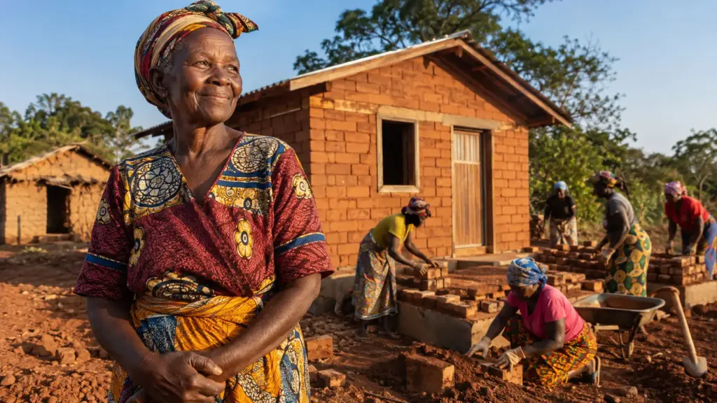 Após perder 21 irmãos, dois maridos e sete filhos, idosa sai de moradia deteriorada e recebe casa de projeto que treinou 80 mulheres com tijolos de solo