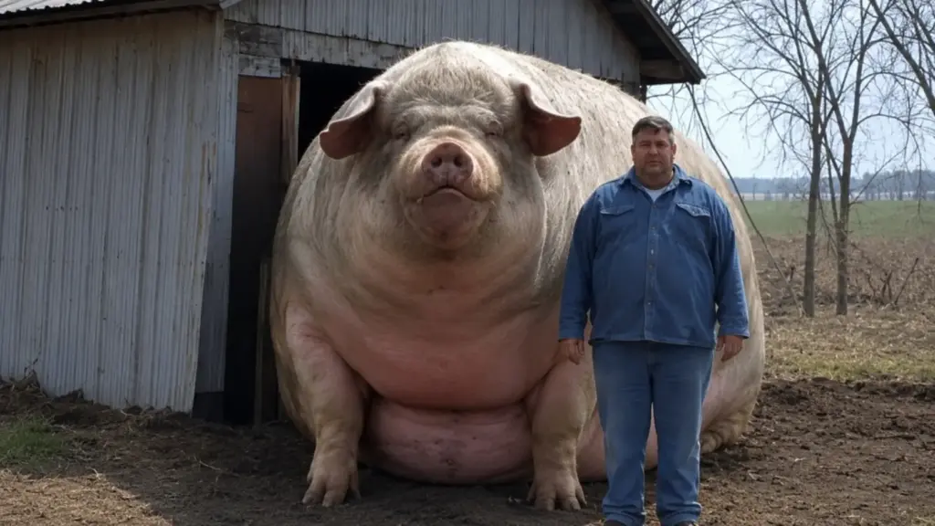 Com mais de 1,1 tonelada, quase 3 metros de comprimento e corpo do tamanho de um carro, Big Bill virou uma lenda entre os animais e entrou para a história como o maior porco já registrado no mundo