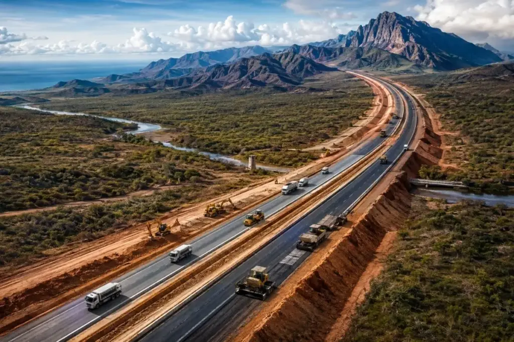 Bolívia e Brasil assinam acordo para estudar uma estrada de 129 quilômetros do lado boliviano da fronteira que vai abrir uma nova saída brasileira para o oceano Pacífico e encurtar em quase 2 mil quilômetros o caminho até os portos chilenos