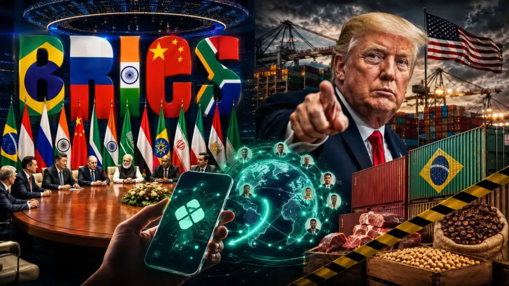 Brics estuda colocar o Pix em transações entre 11 países, enquanto Trump impõe tarifa de 25% sobre certos produtos brasileiros e acusa o sistema de favorecer concorrência contra empresas americanas de pagamentos e amplia disputa comercial entre Brasília e Washington Brics estuda colocar o Pix em transações entre 11 países, enquanto Trump impõe tarifa de 25% sobre certos produtos brasileiros e acusa o sistema de favorecer concorrência contra empresas americanas de pagamentos e amplia disputa comercial entre Brasília e Washington