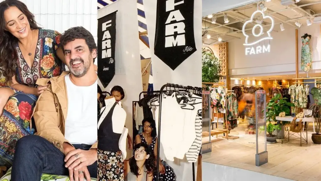Casal abriu uma franquia de moda em shopping no Rio, faliu em apenas seis meses e precisou vender carros e imóveis para pagar as dívidas, mas recomeçou com um estande em uma feira vendendo bodies de R$ 18 e criou a Farm, que chegaria a 70 lojas e 3 milhões de peças vendidas por ano Casal abriu uma franquia de moda em shopping no Rio, faliu em apenas seis meses e precisou vender carros e imóveis para pagar as dívidas, mas recomeçou com um estande em uma feira vendendo bodies de R$ 18 e criou a Farm, que chegaria a 70 lojas e 3 milhões de peças vendidas por ano