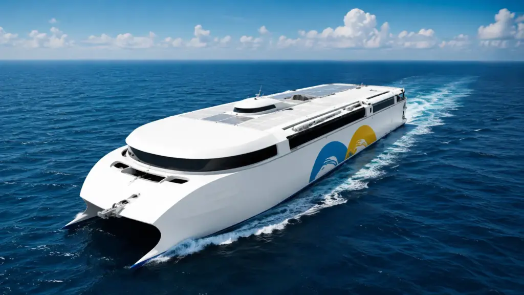 Maior navio elétrico a bateria do mundo pega “carona” sobre gigante marítimo de 217 metros, cruza o oceano por 40 dias e segue para operar entre Argentina e Uruguai Maior navio elétrico a bateria do mundo pega “carona” sobre gigante marítimo de 217 metros, cruza o oceano por 40 dias e segue para operar entre Argentina e Uruguai