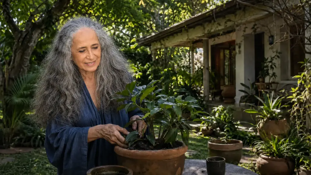 Aos 80 anos, Maria Bethânia mantém uma vida discreta em área cercada pela natureza na Zona Oeste do Rio, onde cuida pessoalmente do jardim, preserva a vegetação ao redor e mantém uma rotina ligada às plantas, à leitura e ao silêncio longe da agitação urbana