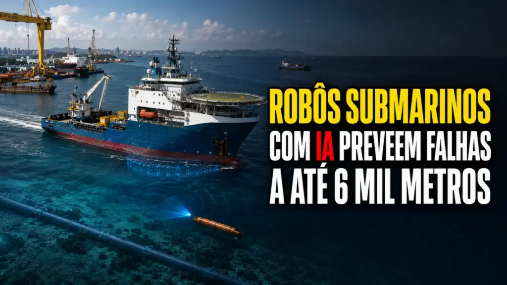 Robôs submarinos que mergulham a até 6 mil metros e inteligência artificial que prevê falhas prometem reduzir custos e acelerar a indústria naval brasileira