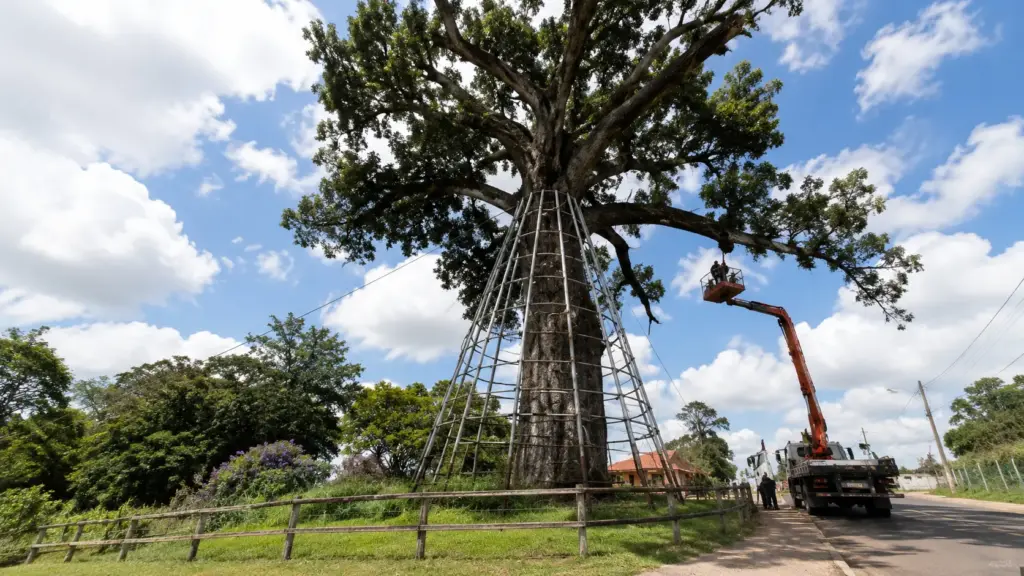 Há mais de 500 anos, antes mesmo de os portugueses chegarem ao Brasil, este jequitibá-rosa já crescia no interior de São Paulo — depois, enfrentou incêndios, virou anteparo em testes com tanques de guerra e ainda permanece de pé em São José dos Campos Há mais de 500 anos, antes mesmo de os portugueses chegarem ao Brasil, este jequitibá-rosa já crescia no interior de São Paulo — depois, enfrentou incêndios, virou anteparo em testes com tanques de guerra e ainda permanece de pé em São José dos Campos